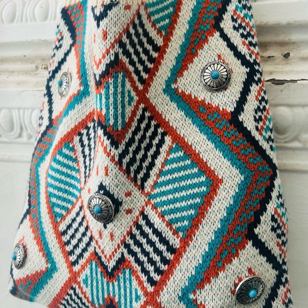 Hand crafted argyle pattern tote handbag - Picture 2 of 3